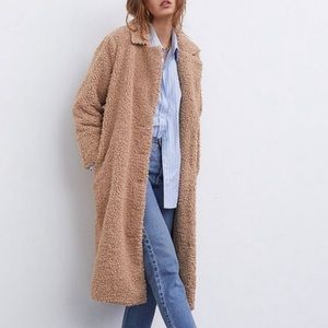For Love and Lemons Long Teddy Sherpa Coat